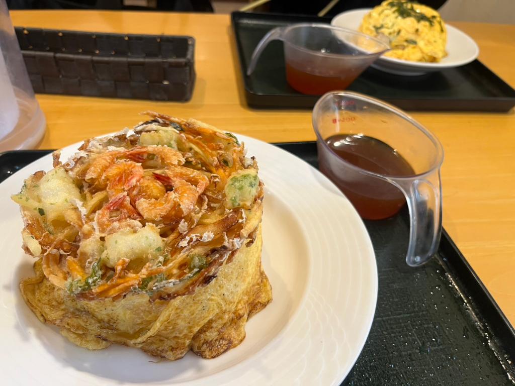 天津飯でお腹いっぱい